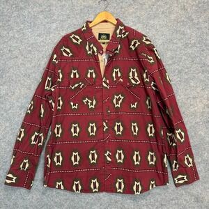 White Diamonds Boots Western Pearl Snap Shirt Mens 4XL (fits like 3XL) Aztec Red